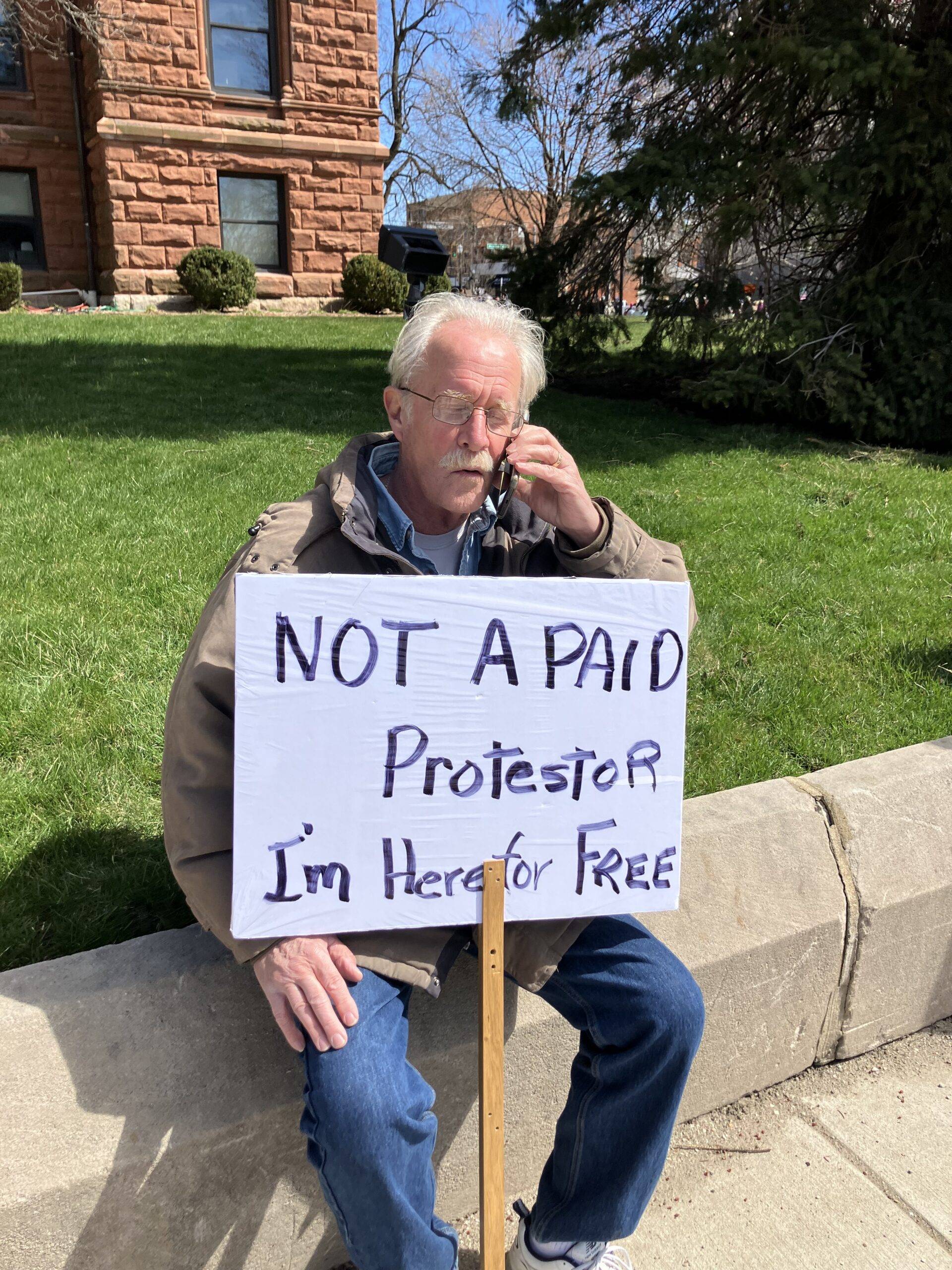 not a paid protester i m here for free